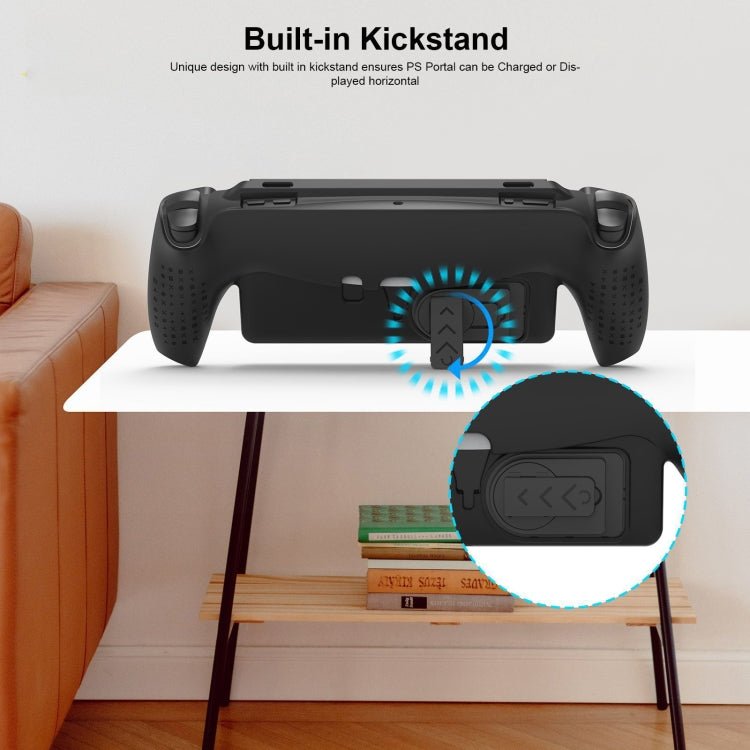 For PlayStation Portal Handle JYS TPU Protective Case With Stand, With Stand(Black), With Stand(White)