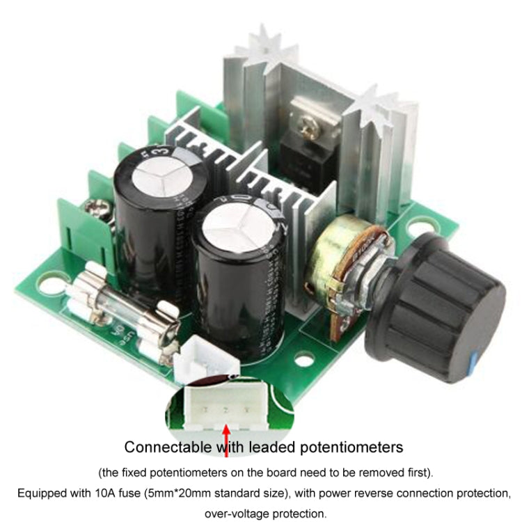 12V-40V 10A DC Motor Speed Controller PWM Stepless Speed Switch