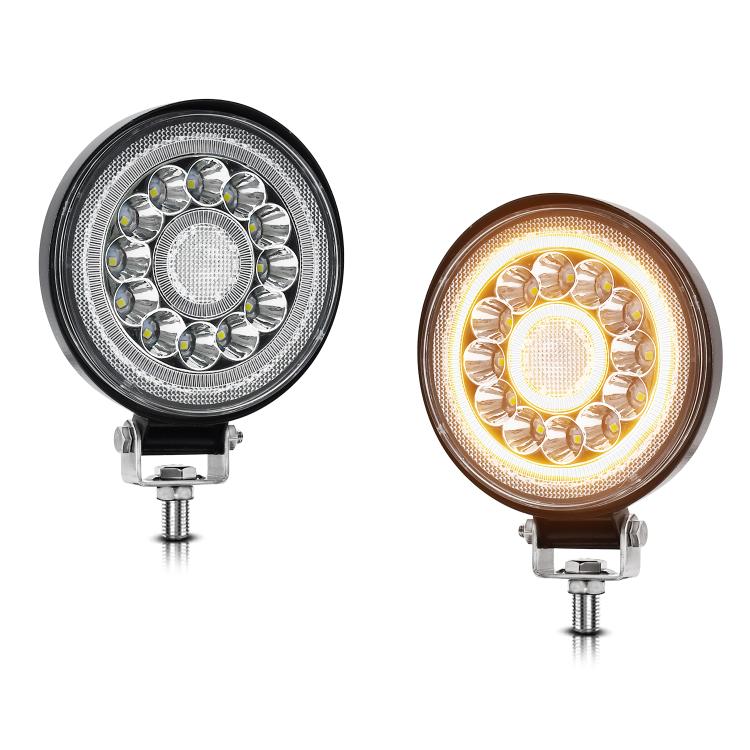 4 Inch Round Mixed Luminous Double-Circle Angel Eye Work Light, D0102