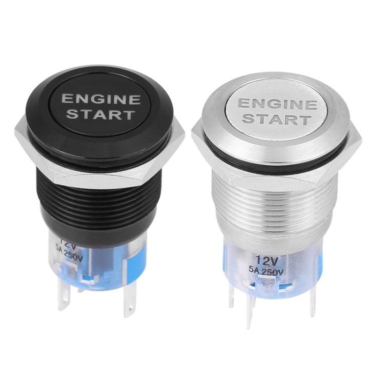 19MM Car Modification One-Button Start Switch Waterproof LED Metal Button