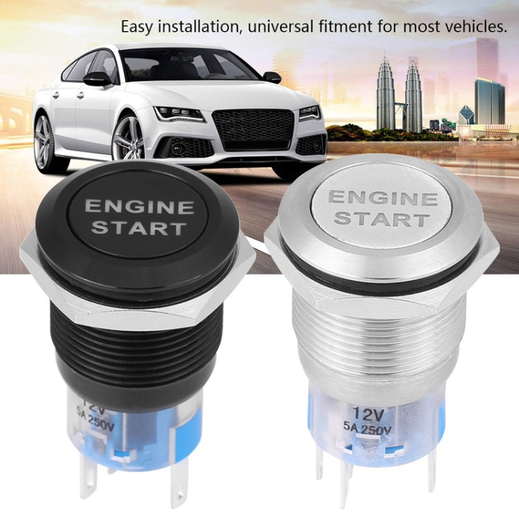 19MM Car Modification One-Button Start Switch Waterproof LED Metal Button