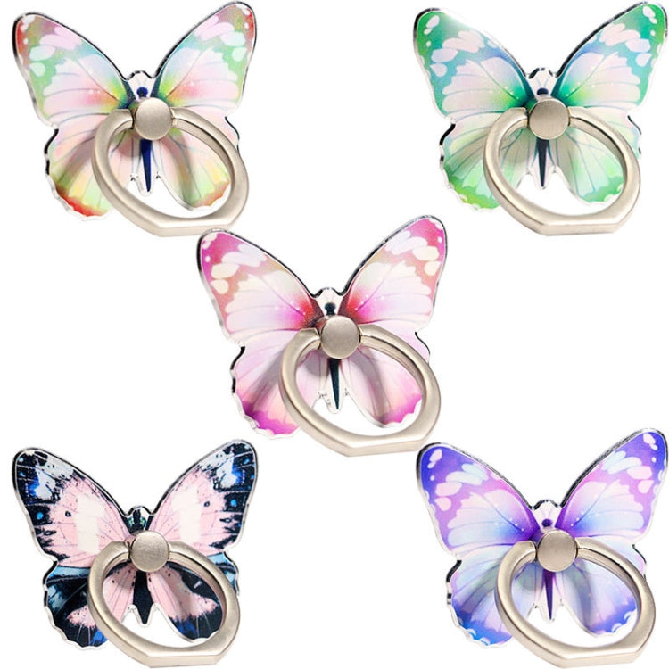 Cute Cartoon Butterfly Multifunctional Finger Ring Cell Phone Holder 360 Degree Rotating Universal Phone Ring Stand, Pale Pink, Green, Pink, Blue, Purple