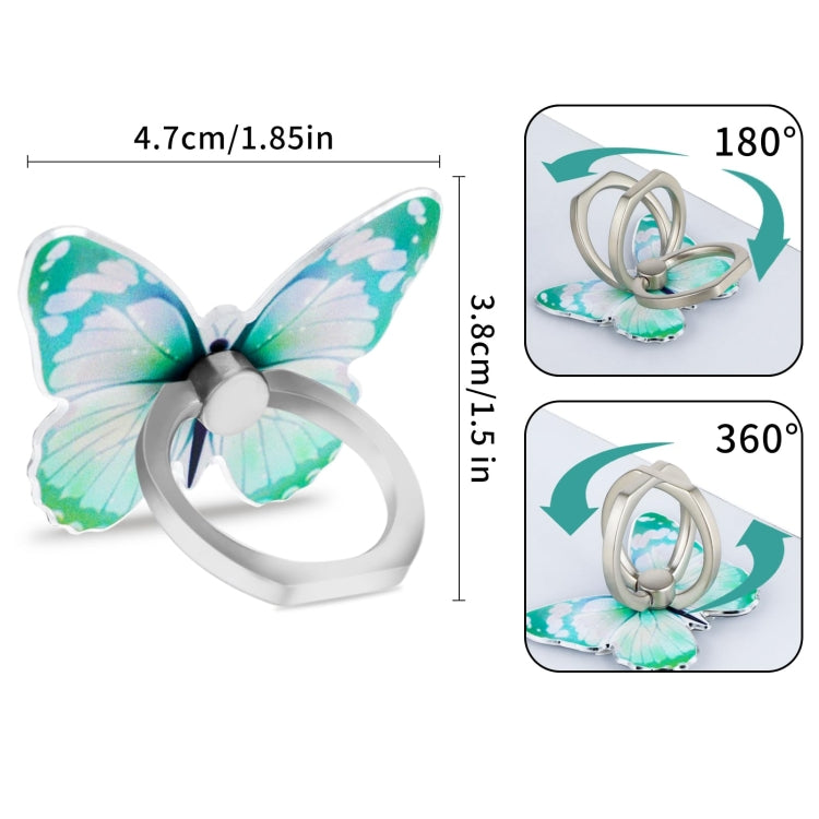 Cute Cartoon Butterfly Multifunctional Finger Ring Cell Phone Holder 360 Degree Rotating Universal Phone Ring Stand, Pale Pink, Green, Pink, Blue, Purple
