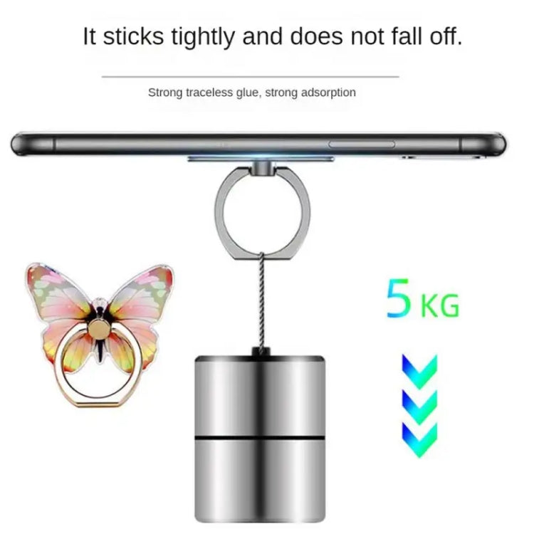 Cute Cartoon Butterfly Multifunctional Finger Ring Cell Phone Holder 360 Degree Rotating Universal Phone Ring Stand, Pale Pink, Green, Pink, Blue, Purple