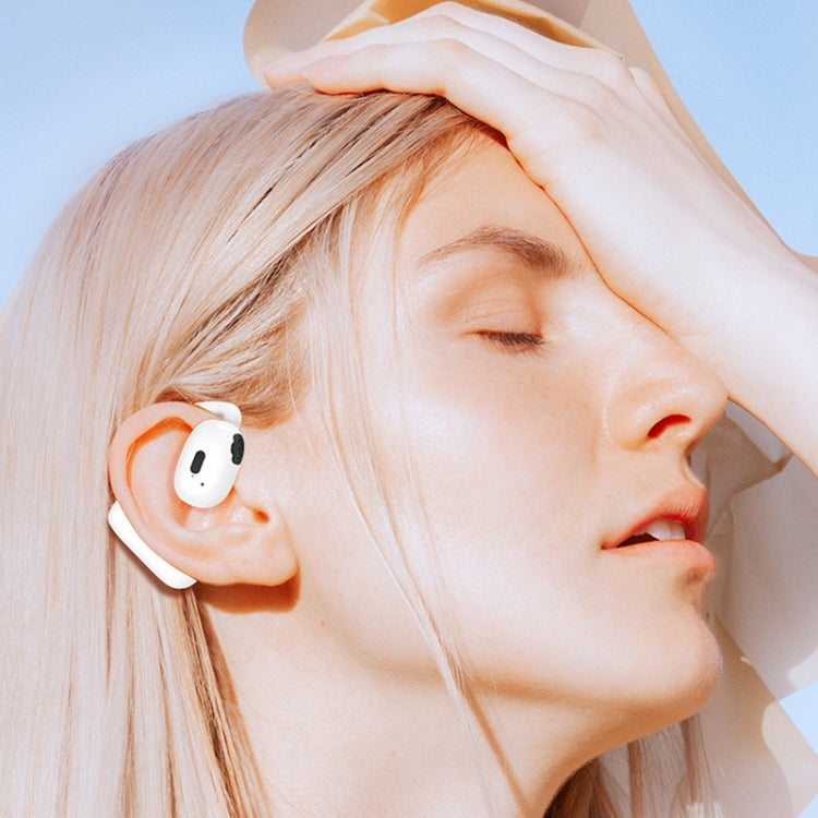 Bluetooth V5.4 Hanging Ear Wireless Earbuds Stereo Sound Headphones, V21 White, V21 Black