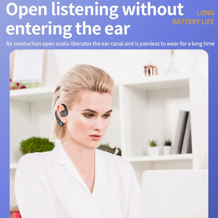 Bluetooth Headset Digital Display Hanging Ear OWS Stereo Sports Earbuds, X30 White, X30 Orange, X30 Black