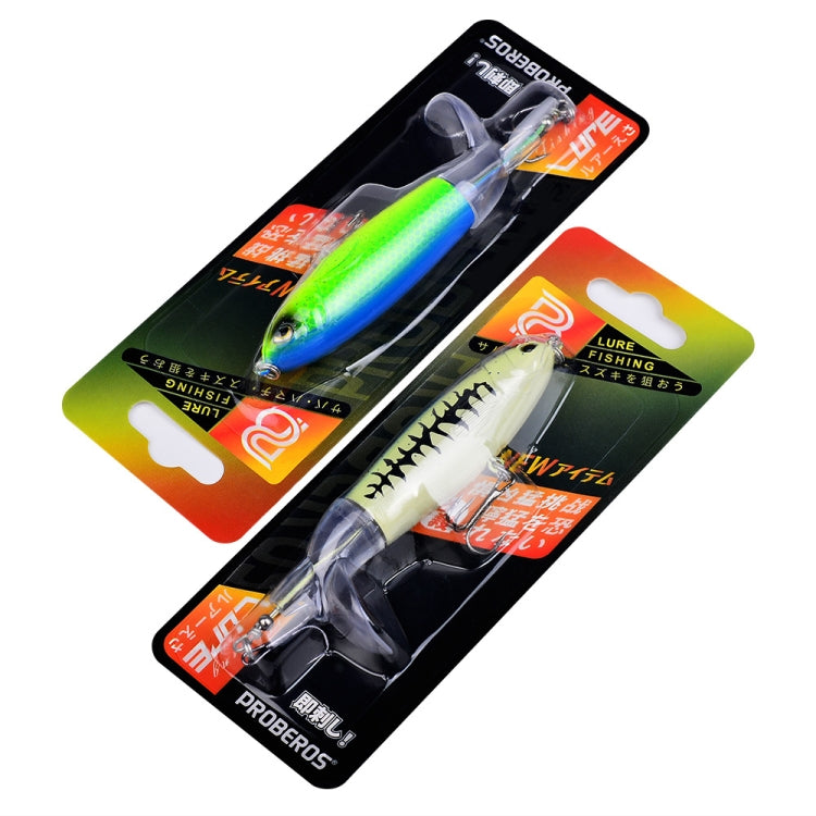 PROBEROS DW601 Leurre de pêche rotatif à 360 degrés, hélice, leurre de surface, poisson flottant, 11,5 cm/16,5 g, 14,5 cm/32,5 g, 10,5 cm/13,5 g