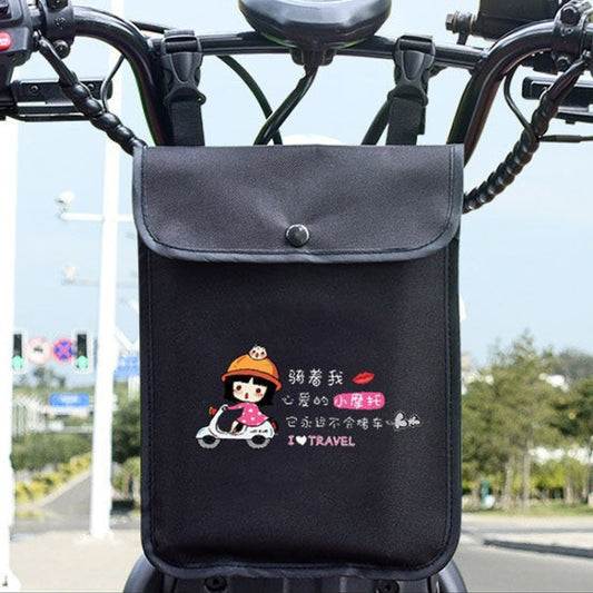 Sac de rangement avant de vélo étanche pour véhicule électrique, sac suspendu portable, poche pour poussette, Cerf, Locomotive Girl, Ours noir, Canard, Ours fleuri, Sans motif