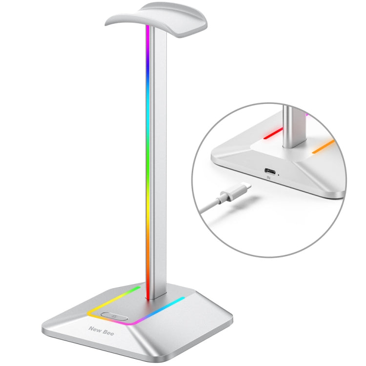 New Bee Dual Output Colorful Headset Display Rack HUB Expansion Headphone Holder