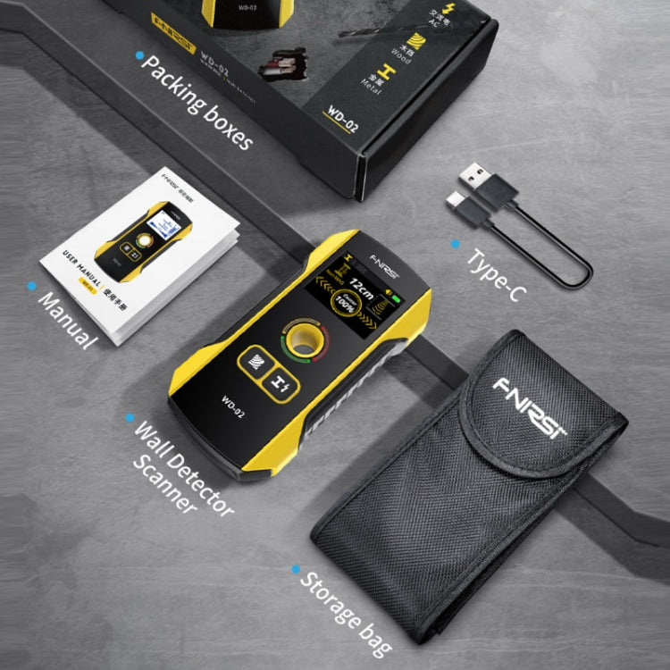 FNIRSI Multifunctional Wall Wire And Metal Rebar Detector, WD-02