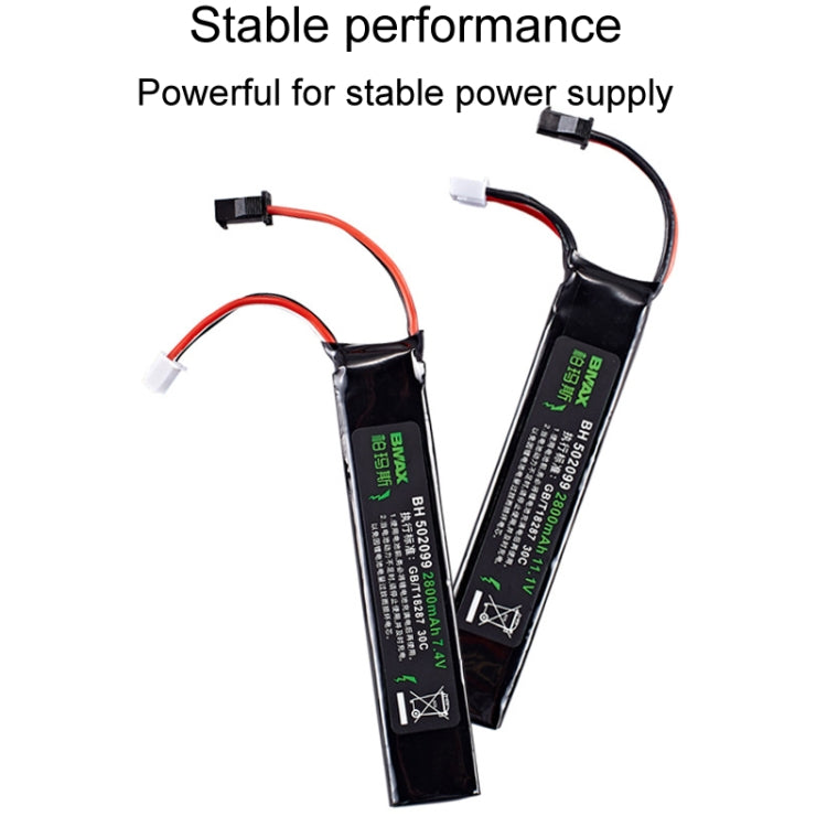 BMAX 11.1V High Rate 30C Discharge Water Marble Rifle Rechargeable Li-Ion Battery, SM, Green Shell Small Tamiya, XT30