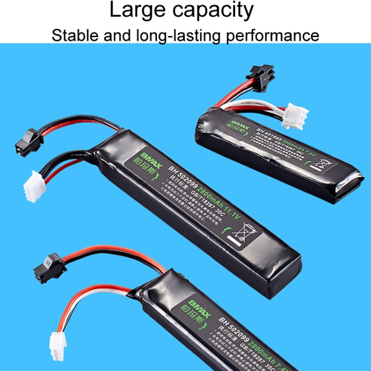 BMAX 11.1V High Rate 30C Discharge Water Marble Rifle Rechargeable Li-Ion Battery, SM, Green Shell Small Tamiya, XT30