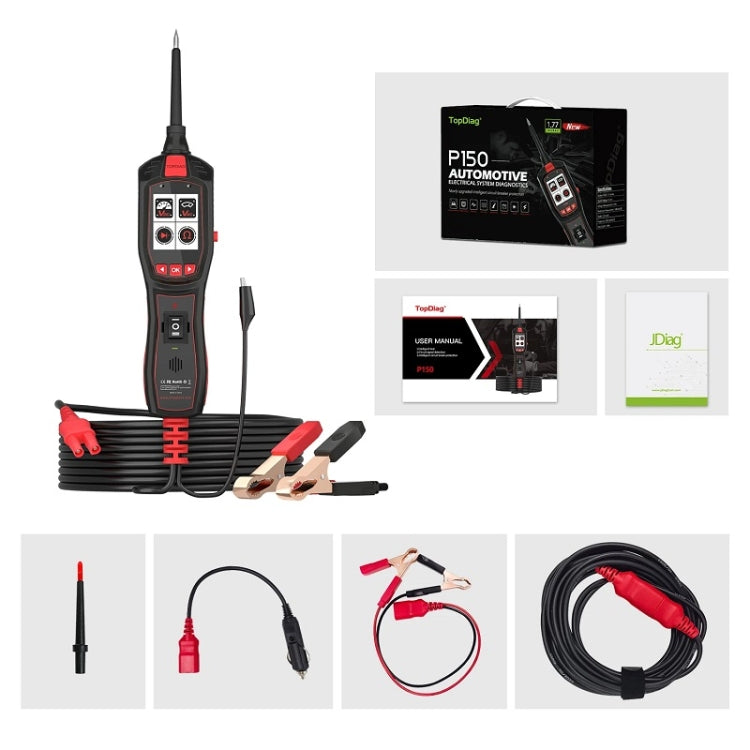 JDiag 6-30V Electrical Detector Fuel Injector Signal Detection Vehicle System Diagnosis, P150