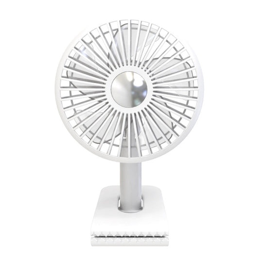 Ventilateur de voiture rechargeable à clipser, tête oscillante électrique, avec lumière