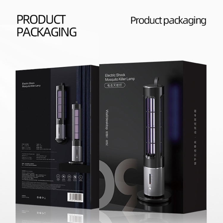 Lampe anti-moustiques UV portable D9, rechargeable, silencieuse, avec minuterie à 3 vitesses