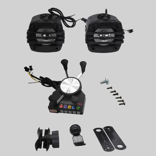 Support de charge pour téléphone portable moto avec haut-parleur Bluetooth MP3