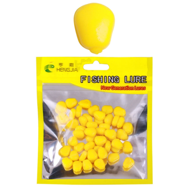 HENGJIA SO183 Leurres souples flottants en forme de maïs pour la pêche au leurre (Leurres de dummy en plastique), lot de 50