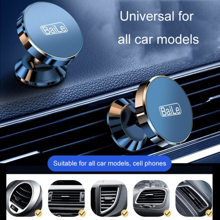 BaiLe Magnetic Car Phone Holder Universal Car Dashboard Fixed Navigation Bracket, Sticker Black, Buckle Silver, Buckle Black