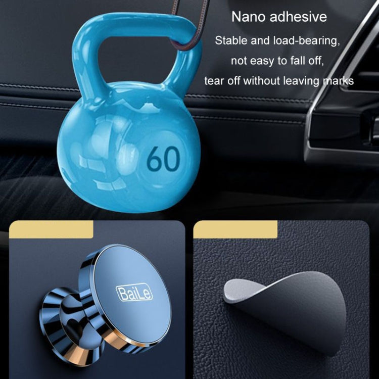 BaiLe Magnetic Car Phone Holder Universal Car Dashboard Fixed Navigation Bracket, Sticker Black, Buckle Silver, Buckle Black