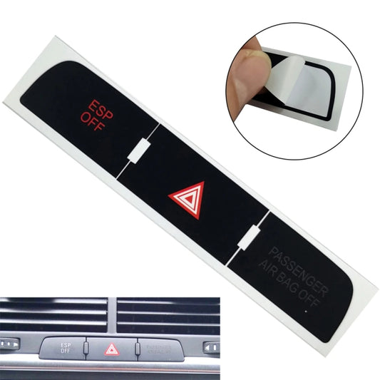For Audi Q7 Emergency/Double Flash Button Repair Sticker