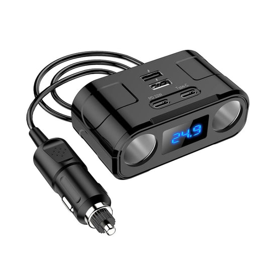 Adaptateur multiport multifonctionnel chargeur de voiture un à quatre, C2
