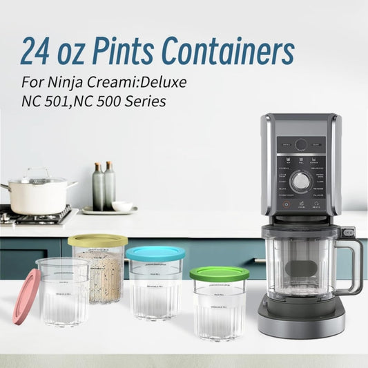 Pour les récipients à crème glacée Ninja Creami Deluxe NC500 / NC501 4 pièces / ensemble 700 ml
