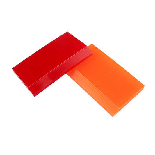 4pcs Car Cleaning Glass Water Film Soft Rubber Scraper, Short Red, Long Red, Short Orange, Long Orange