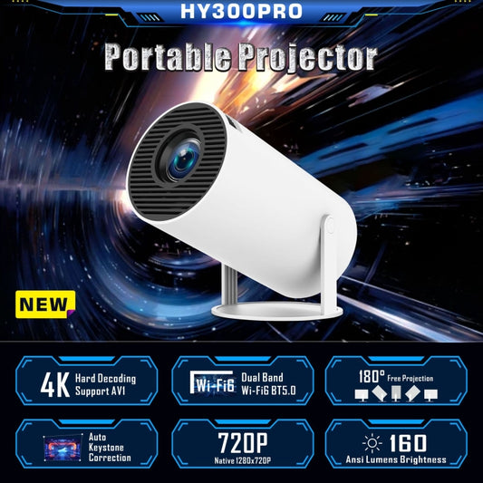 HY300 PRO Smart Projector Android 11.0 System 160 Lumen Portable Projector