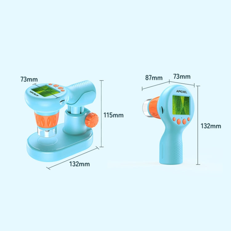 APEXEL MS201 800x 2.0-inch IPS Screen Kids Microscope Supports Taking Photos and Videos