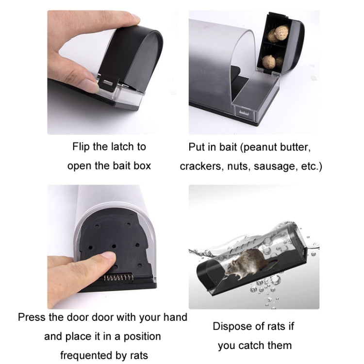 Household Transparent Plastic Highly Sensitive Automatic Pedal Mousetrap