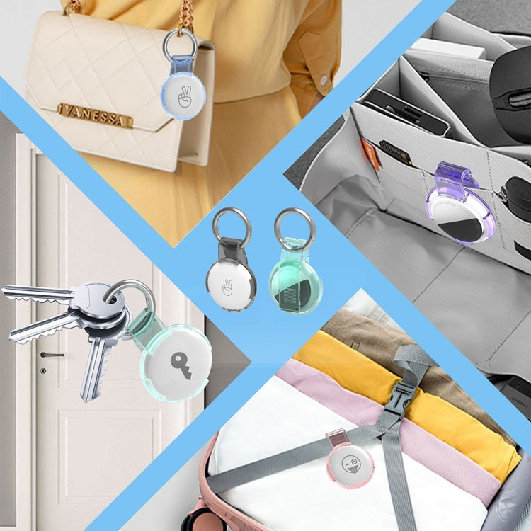 For Airtag Back Clip Keychain Locator Protective Case Anti-lost Device Cover