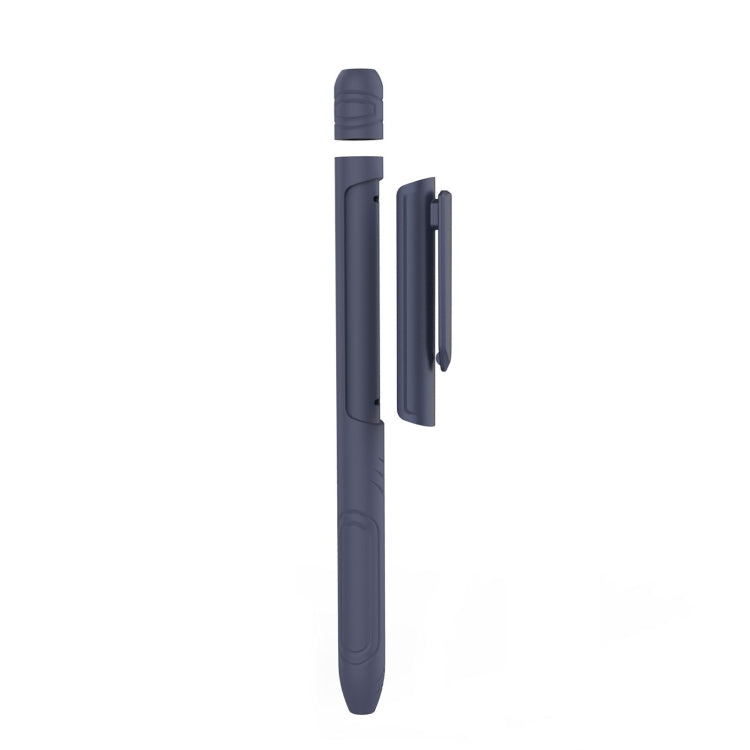 For Apple Pencil 1 AhaStyle PT141 Triple Defense Pen Clip Silicone Protective Case, Black, Wine Red, Midnight Blue