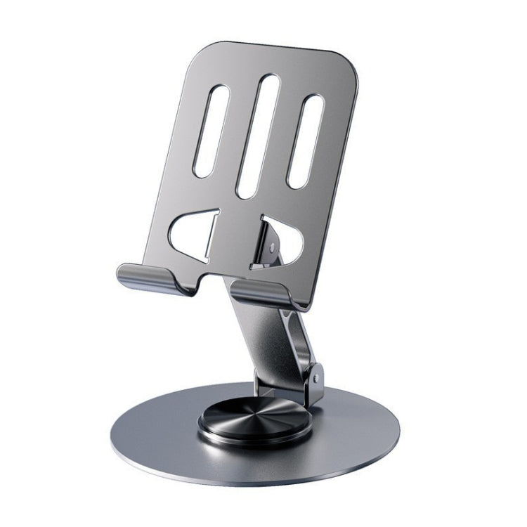 All-metal 360-degree Rotating Mobile Phone Holder Foldable Desktop Tablet Stand, Purple, Grey