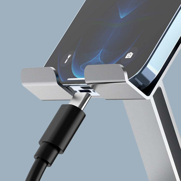 All-metal 360-degree Rotating Mobile Phone Holder Foldable Desktop Tablet Stand, Purple, Grey