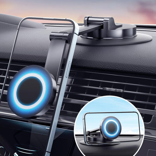 Support de téléphone portable magnétique rotatif à 360° pour voiture Magsafe en métal, support de navigation pliable pour voiture, support magnétique pliable