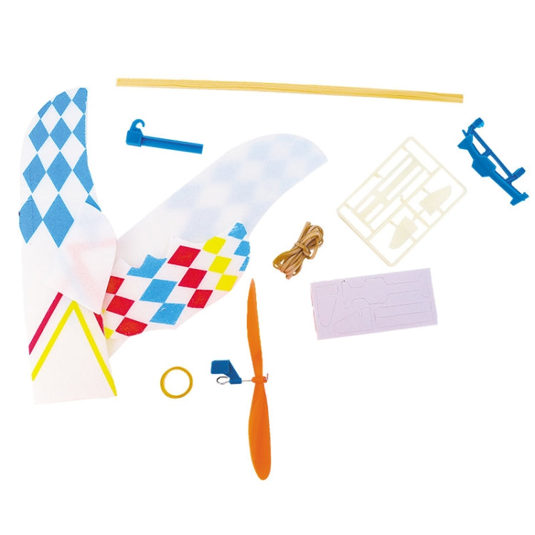 Modèle d'avion motorisé à élastiques, jouet de puzzle pour cours d'expériences scientifiques pour enfants, petit artisanat de technologie DIY, modèle d'avion motorisé à élastiques