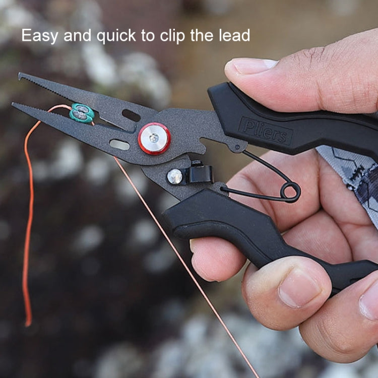 Pince de pêche multifonction en acier inoxydable téflon anti-dérapante pour couper la ligne et ouvrir les anneaux