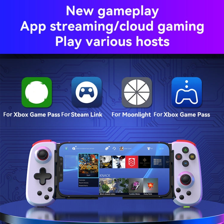Bluetooth Stretchable Game Controller for Nintendo Switch / PC / IOS / Android, White, Black