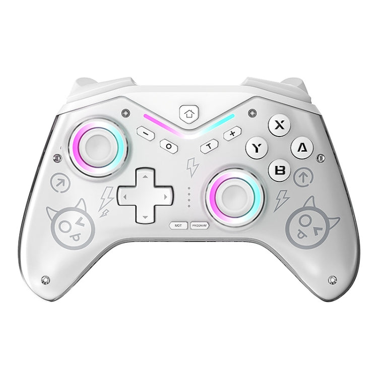 CM-619 Bluetooth Game Controller Programmable with RGB Lights for Switch / Steam Deck / PC / IOS / Android, 619 Black, 619 White