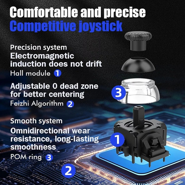 CM-619 Bluetooth Game Controller Programmable with RGB Lights for Switch / Steam Deck / PC / IOS / Android, 619 Black, 619 White