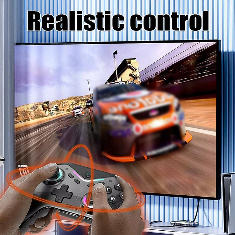 CM-619 Bluetooth Game Controller Programmable with RGB Lights for Switch / Steam Deck / PC / IOS / Android, 619 Black, 619 White