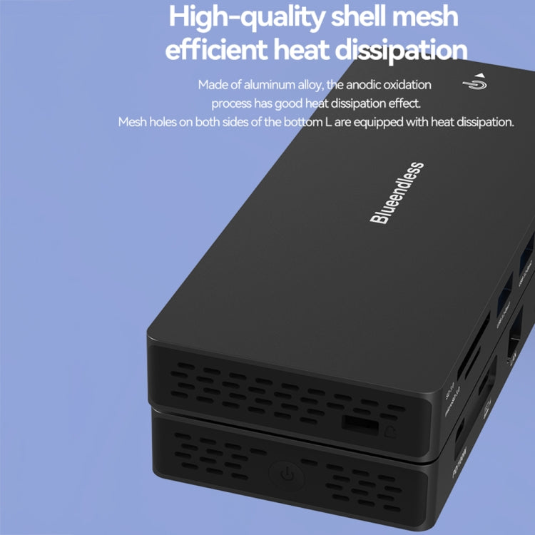 Blueendless 12-In-1 HD Multifunctional Docking Station 10Gbps Splitter With Switch