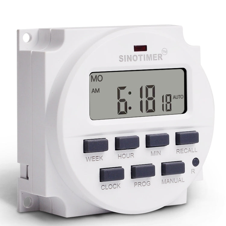 7 Days Weekly Programmable Digital Electronic Timer Switch, SINOTIMER TM618N-1 110V, SINOTIMER TM618N-2 220V, SINOTIMER TM618N-3 24V, SINOTIMER TM618N-4 12V, SINOTIMER TM618N-6V