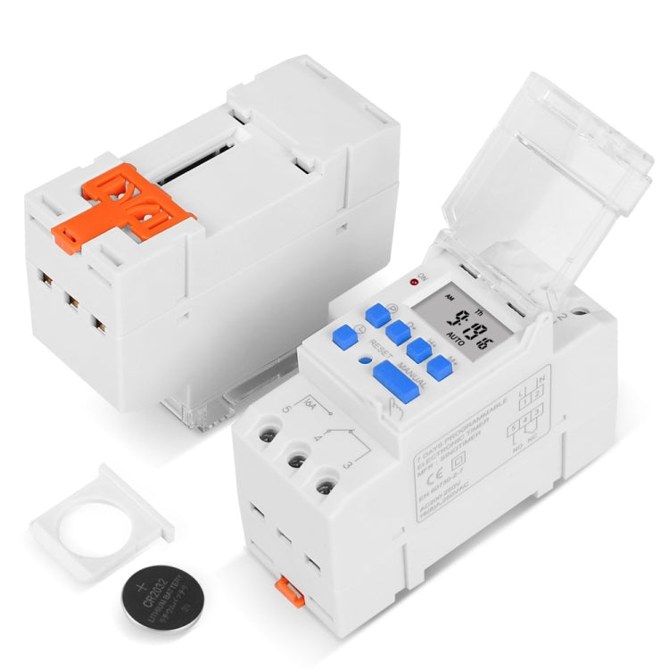 16A Din Rail Mount Digital Timer Switch Microcomputer Weekly Programmable Time Relay Control, SINOTIMER TM919A-110V, SINOTIMER TM919A-2 220V, SINOTIMER TM919A-3 24V, SINOTIMER TM919A-4 12V, T SINOTIMER TM919A-5V, SINOTIMER TM919AK 85-265V AC
