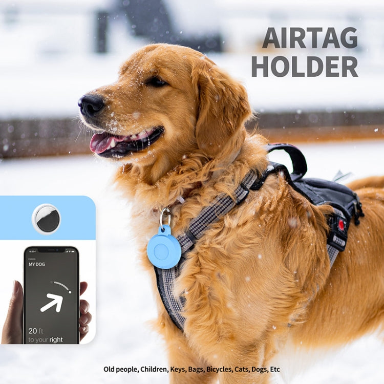 For Airtag Pet Plastic Waterproof Tracker Protective Case, Blue, Pink, Black