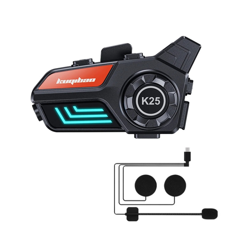 KUQIBAO Motorcycle Helmet Waterproof Bluetooth-compatible Headset With Light