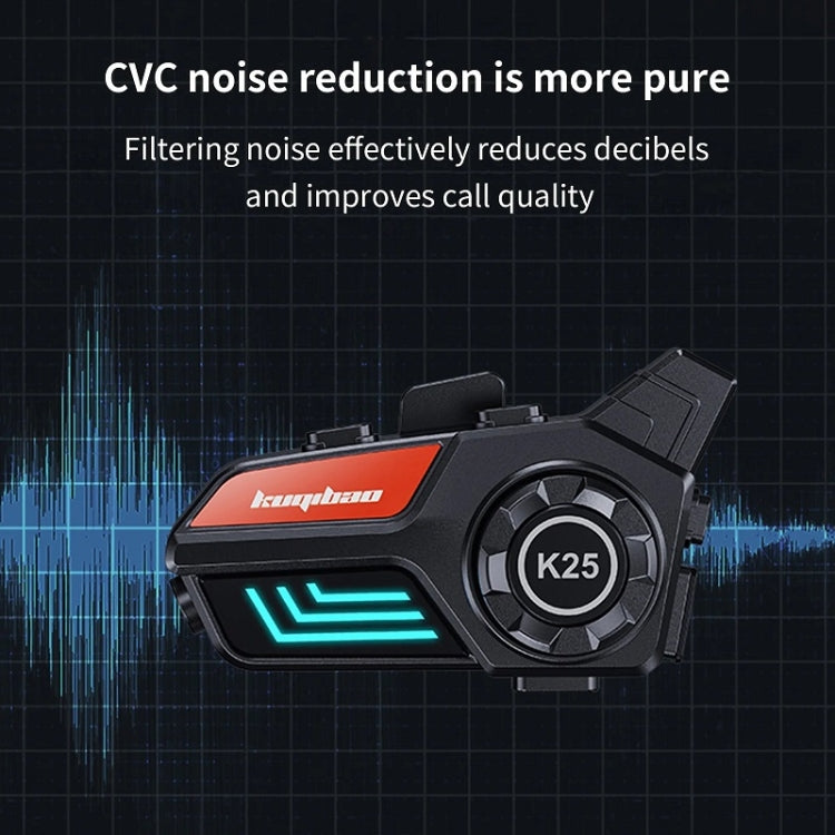 KUQIBAO Motorcycle Helmet Waterproof Bluetooth-compatible Headset With Light