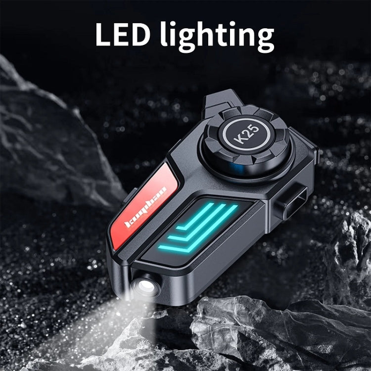 KUQIBAO Motorcycle Helmet Waterproof Bluetooth-compatible Headset With Light