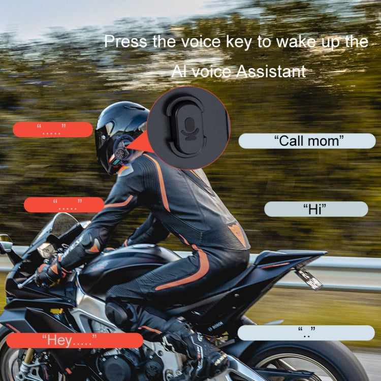 KUQIBAO Motorcycle Helmet Waterproof Bluetooth-compatible Headset With Light