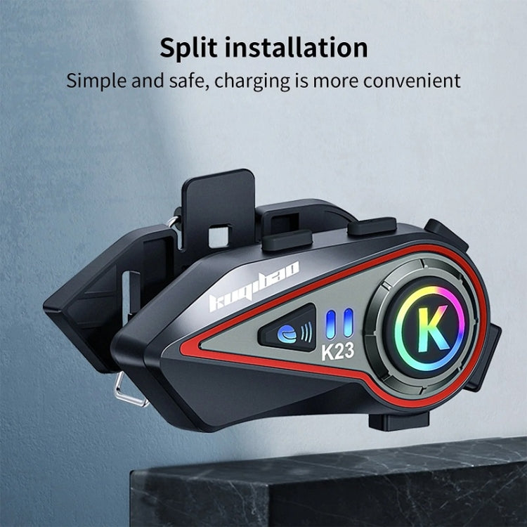 KUQIBAO Motorcycle Helmet Long-Lasting Bluetooth-compatible Headset With Light
